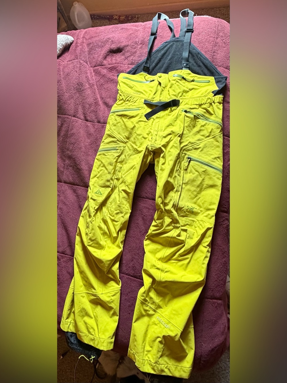 Arc'teryx Men's Bright Yellow Ski Bib Pants